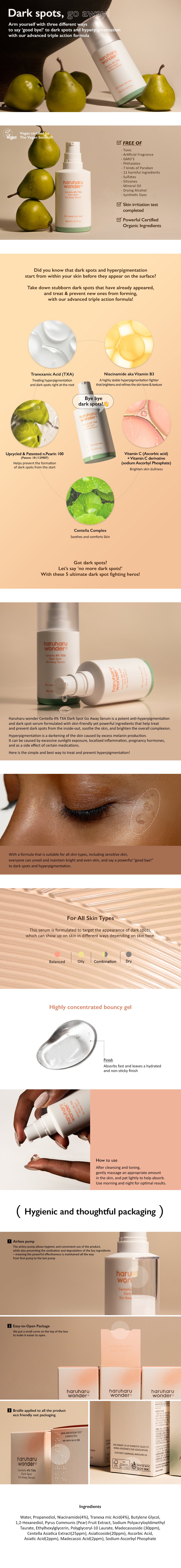 [haruharuwonder] Centella 4% TXA Dark Spot Go Away Serum 30ml